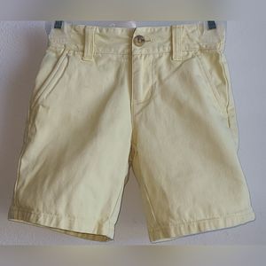 Janie & Jack - Boy's Coastal Yellow Twill Shorts, Sz 3